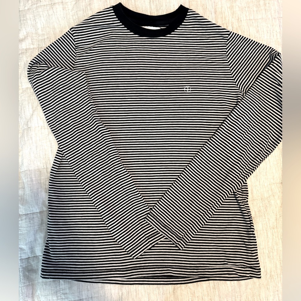 Anine Bing Black and White Striped Top